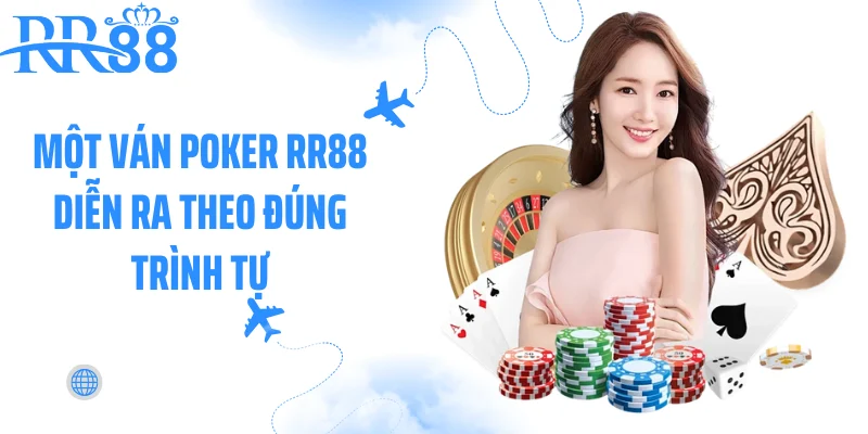 Một ván Poker RR88 diễn ra theo đúng trình tự